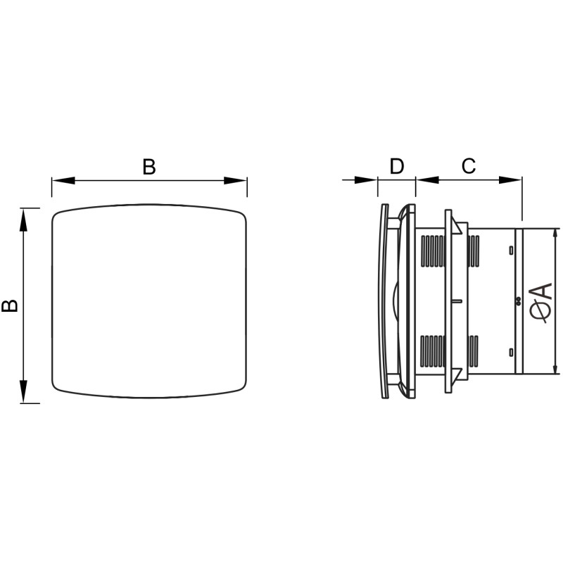 Mexen AXS 100 ventilator pentru baie cu temporizator, negru - W9601-100T-70
