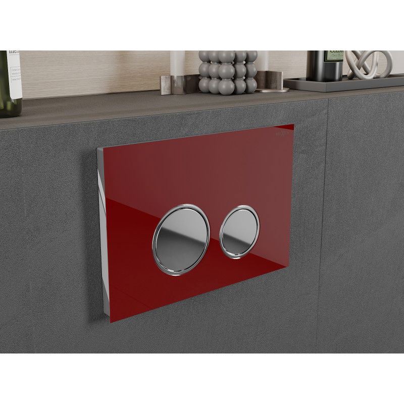 Mexen Fenix 06 öblítő gomb, piros - 600627