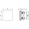 Mexen AXS Ventilator baie 120, alb - W9601-125-00