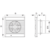 Mexen EXS Ventilator baie 120 cu comutator cu șnur, alb - W9604-125K-00