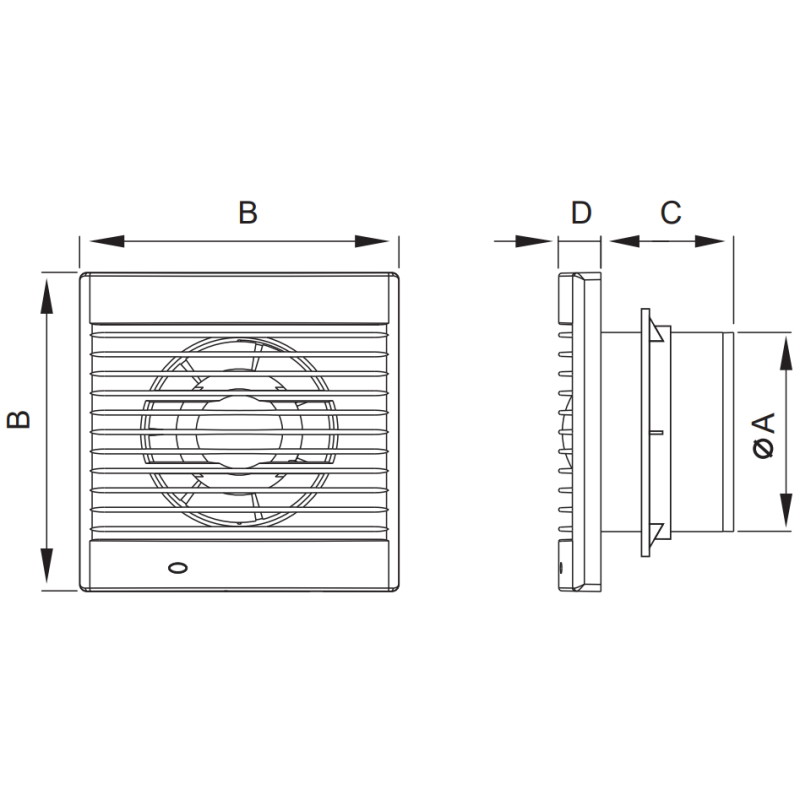 Mexen EXS 150 ventilator de baie, întrerupător cu sfoară, alb - W9604-150K-00