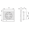 Mexen EXS 150 ventilator de baie, comutator cu șnur, alb - W9604-150K-00