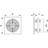 Mexen WXS 150 fürdőszobai ventilátor, fehér - W9606-150-00