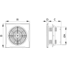 Mexen WXS Ventilator de baie 150, alb - W9606-150-00