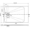 Mexen Hugo cadă pentru duș dreptunghiulară SMC 150 x 90 cm, Albă - 42109015