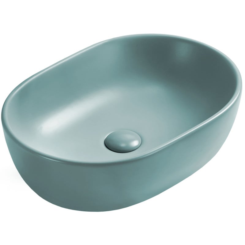 Mexen Viki lavoar pe blat 48 x 35 cm, verde deschis mat - 21054848