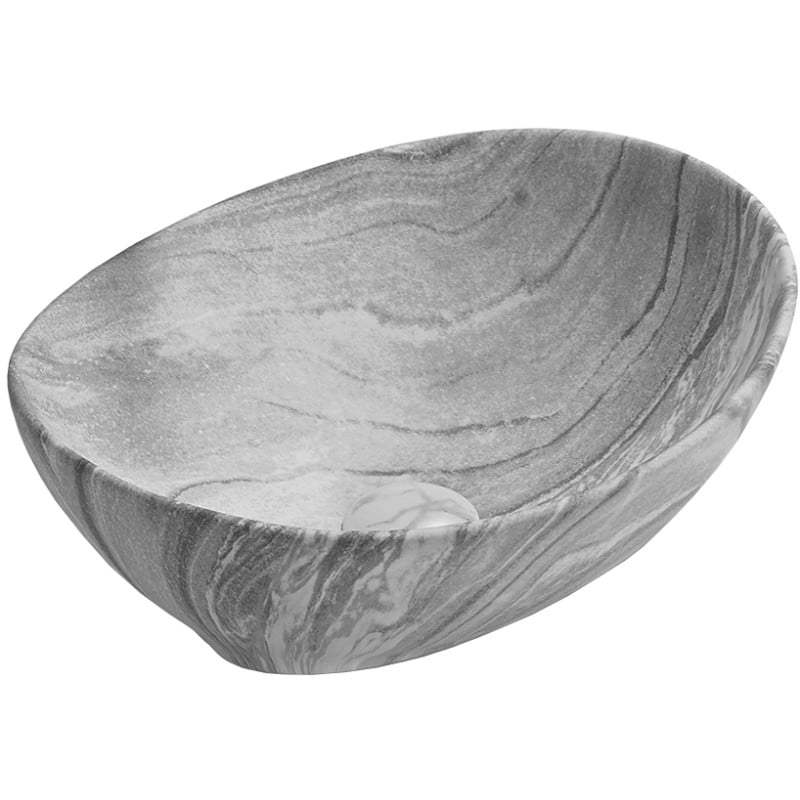 Mexen Elza lavoar cu montare pe blat 40 x 33 cm, piatră gri - 21014096