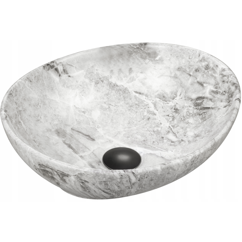 Mexen Elza lavoar pe blat 40 x 33 cm, piatră gri - 21014093