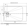 Mexen Hugo cadă pentru duș dreptunghiulară SMC 120 x 70 cm, Neagră - 42707012
