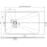 Mexen Hugo téglalap alakú zuhanytálca SMC 150 x 70 cm, Fekete - 42707015