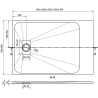 Mexen Hugo téglalap alakú zuhanytálca SMC 130 x 90 cm, Fekete - 42709013