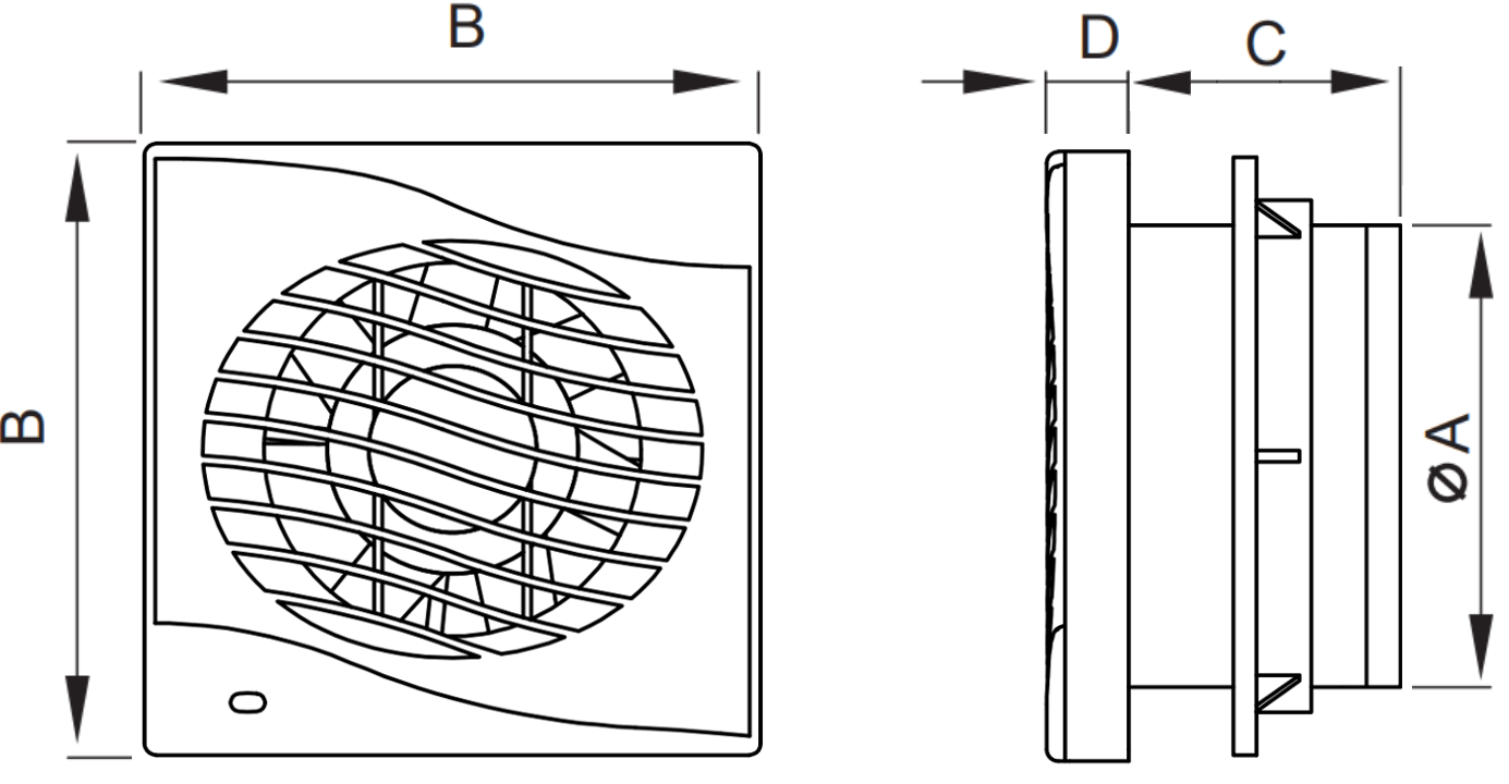 Mexen DXS 150 ventilator baie, întrerupător cu sfoară, alb - W9603-150K-00