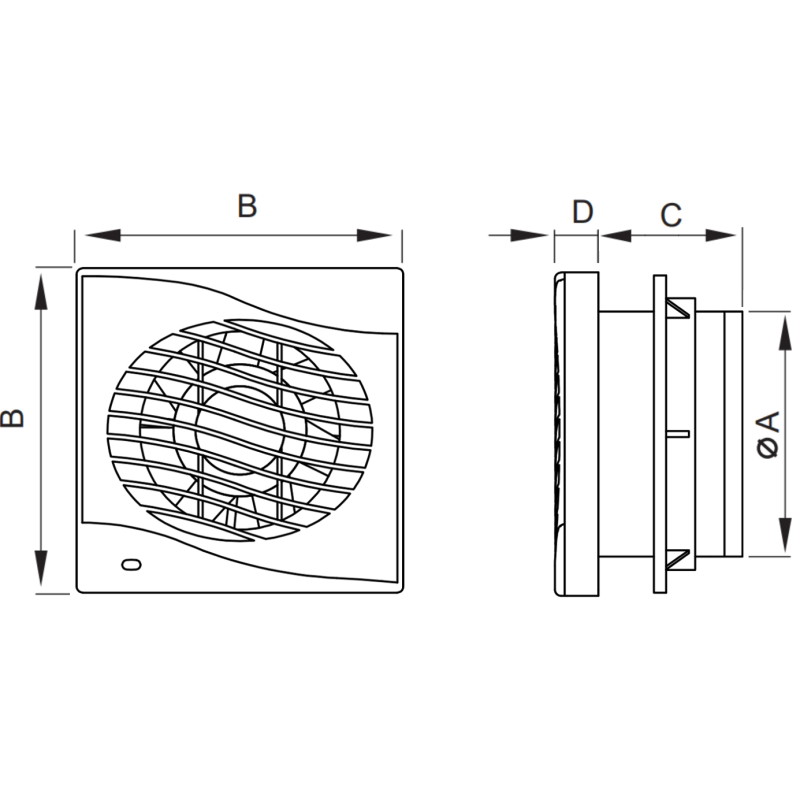 Mexen DXS Ventilator baie 100, comutator cu șnur, alb - W9603-100K-00