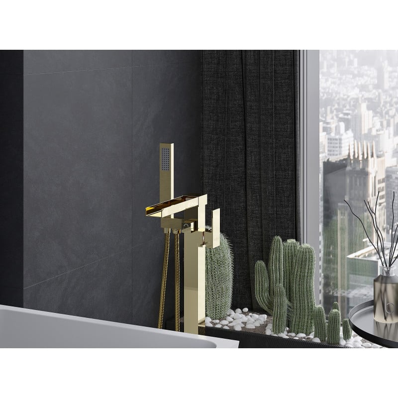 Mexen Algar szabadon álló kádcsaptelep, arany - 75733-50