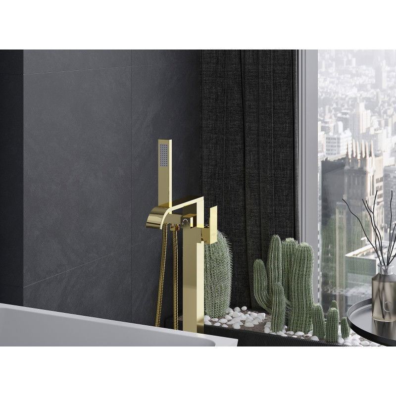 Mexen Lava szabadon álló kádcsaptelep, arany - 752433-50