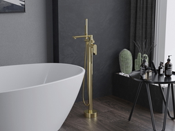 Mexen Leda baterie de baie independentă, aurie - 75633-50