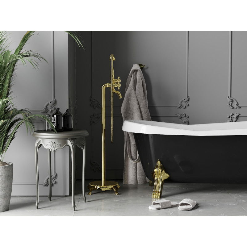 Mexen Retro baterie cadă independentă, aurie - 75933-50