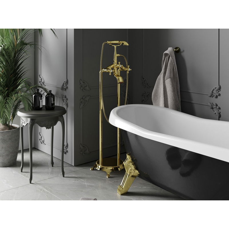 Mexen Retro baterie cadă independentă, aurie - 75933-50