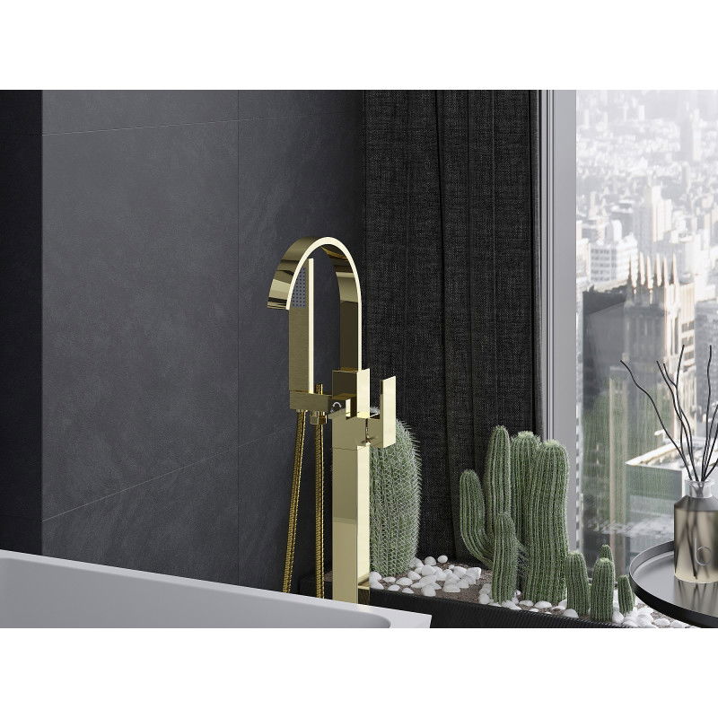 Mexen Veda szabadon álló kád csaptelep, arany - 75433-50