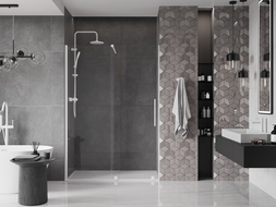 Mexen Velar ușă de duș culisantă 150 cm, transparent, albă - 871-150-000-01-20