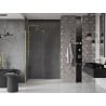 Mexen Velar uși de duș glisante 140 cm, transparente, aurii periate - 871-140-000-01-55