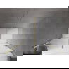 Mexen Velar ușă de duș culisantă 160 cm, transparent, auriu cu aspect periat - 871-160-000-01-55