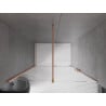 Mexen Velar uși de duș glisante 140 cm, transparent, cupru periat - 871-140-000-01-65