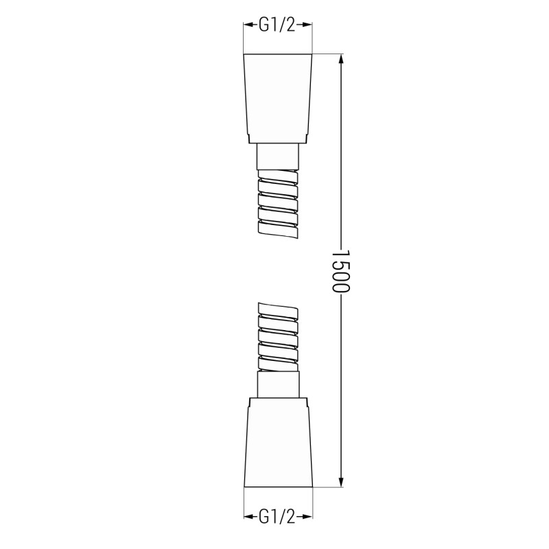 Mexen furtun de duș 150 cm, gun gray periat - 79460-66