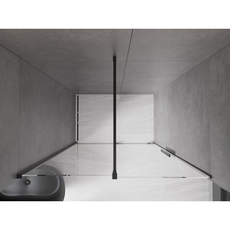 Mexen Velar uși de duș culisante 140 cm, transparent, negru - 871-140-000-01-70