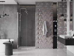 Mexen Velar toló zuhanyajtó 110 cm, átlátszó, króm - 871-110-000-01-01