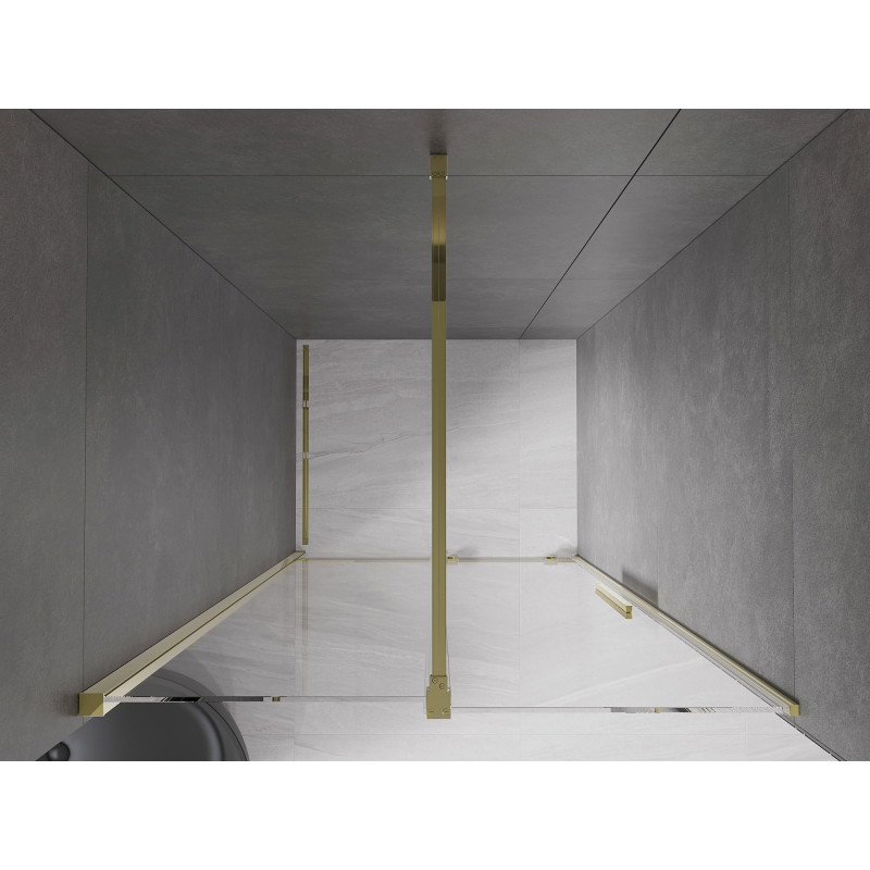 Mexen Velar 110 cm-es tolóajtós zuhanyajtó, áttetsző, aranyszínű - 871-110-000-01-50