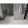 Mexen Velar uși de duș glisante 110 cm, transparent, auriu periat - 871-110-000-01-55