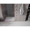 Mexen Velar 100 cm-es tolóajtós zuhanyajtó, átlátszó, csiszolt réz - 871-100-000-01-65