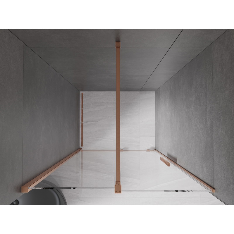 Mexen Velar 100 cm-es tolóajtós zuhanyajtó, átlátszó, csiszolt réz - 871-100-000-01-65