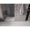 Mexen Velar 110 cm-es toló zuhanyajtó, átlátszó, csiszolt réz - 871-110-000-01-65