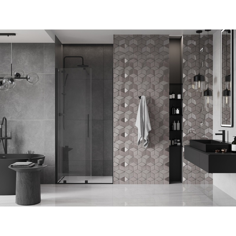 Mexen Velar uși de duș glisante 120 cm, transparent, negru - 871-120-000-01-70