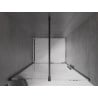 Mexen Velar uși de duș glisante 120 cm, transparent, negre - 871-120-000-01-70