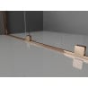 Mexen Velar tolható zuhanyajtó 120 cm, Átlátszó, Rózsaszín-arany - 871-120-000-01-60
