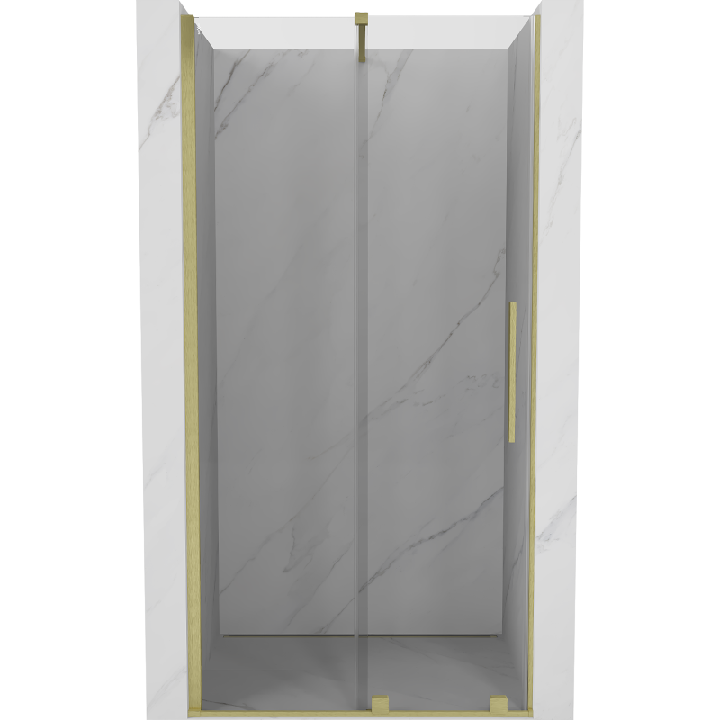 Mexen Velar uși de duș glisante 110 cm, transparent, auriu periat - 871-110-000-01-55