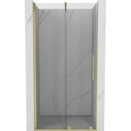 Mexen Velar uși de duș glisante 110 cm, transparente, aurite periat - 871-110-000-01-55