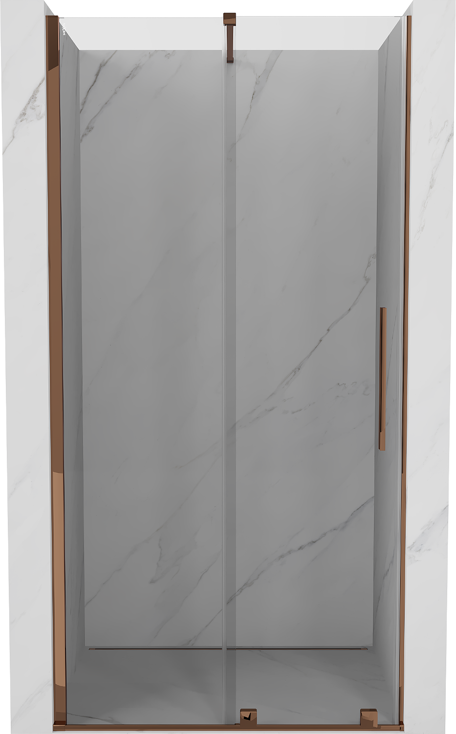 Mexen Velar ușă de duș culisantă 100 cm, transparent, Roz-auriu - 871-100-000-01-60