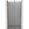 Mexen Velar ușă de duș glisantă 110 cm, transparent, aur roz - 871-110-000-01-60