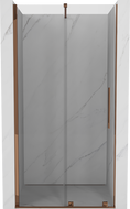 Mexen Velar uși de duș glisante 120 cm, transparent, aur roz - 871-120-000-01-60