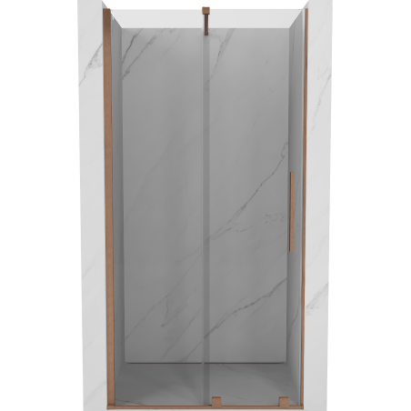 Mexen Velar ușă de duș culisantă 90 cm, transparent, Cupru cu aspect periat - 871-090-000-01-65