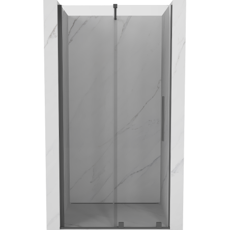 Uși de duș glisante Mexen Velar 110 cm, transparente, gri mat periat - 871-110-000-01-66