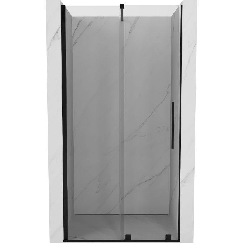 Mexen Velar uși de duș culisante 110 cm, transparent, negre - 871-110-000-01-70