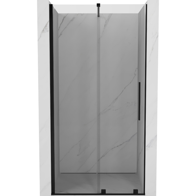 Mexen Velar 120 cm-es toló zuhanyajtók, átlátszó, fekete - 871-120-000-01-70