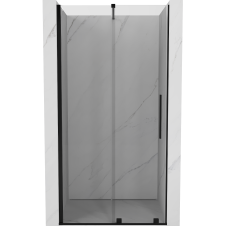 Mexen Velar 120 cm-es toló zuhanyajtók, átlátszó, fekete - 871-120-000-01-70