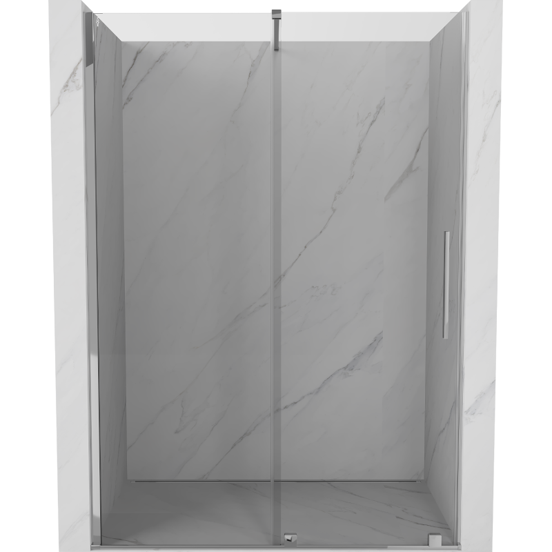 Mexen Velar 140 cm-es tolózuhanyajtó, átlátszó, króm - 871-140-000-01-01