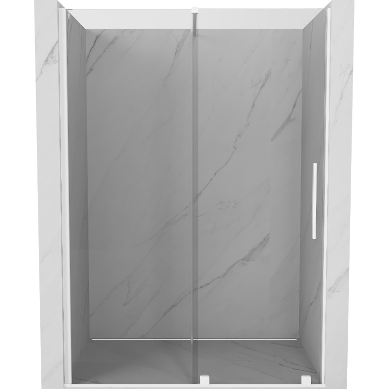 Mexen Velar uși de duș glisante 150 cm, transparente, albe - 871-150-000-01-20